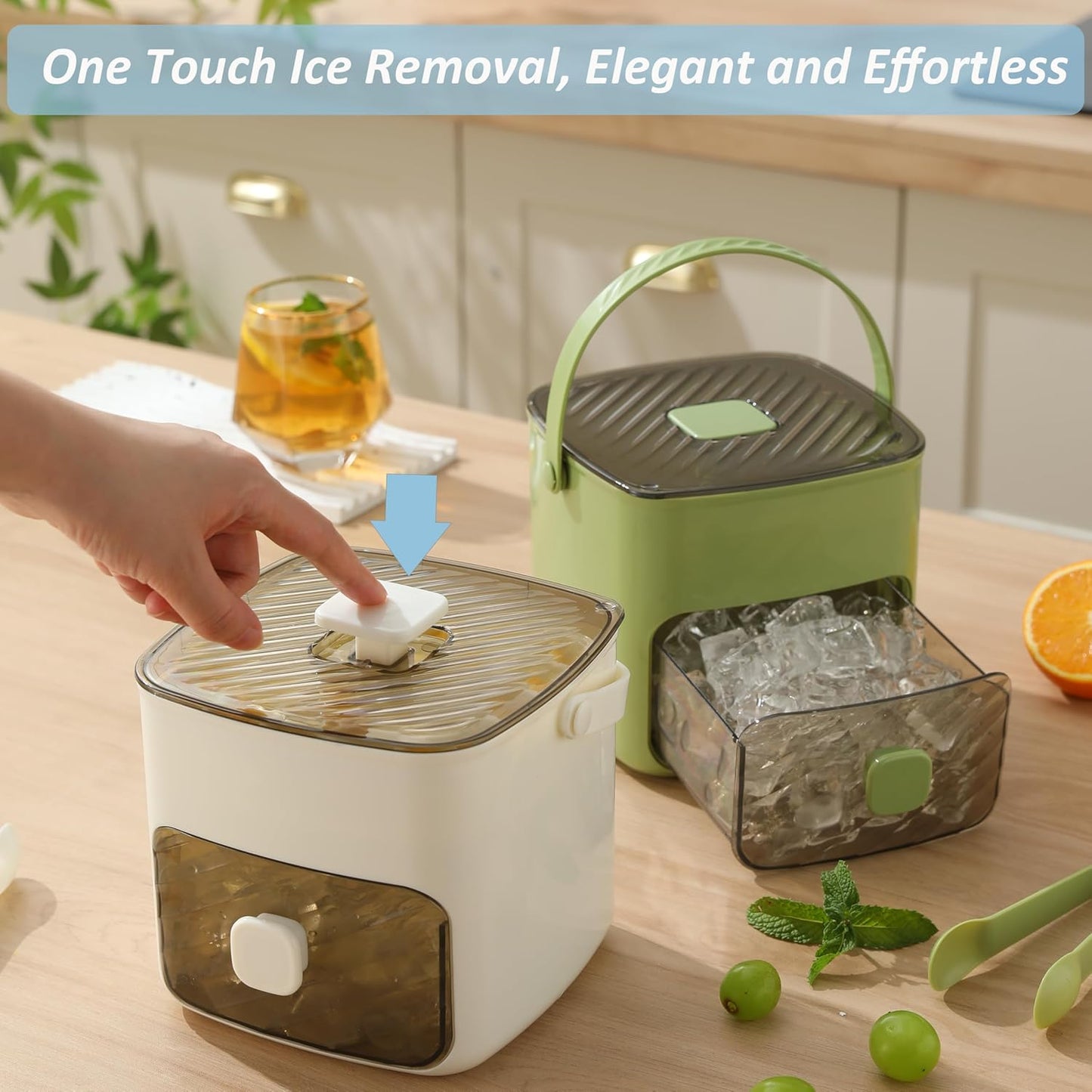 🧊❄️Ice cup / Ice Cube Tray with Lid and Bin – Make Ice-Making Simple