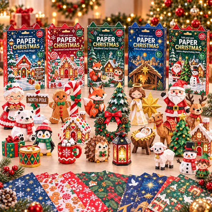 🎄Beginner-Friendly 3D Christmas Paper Craft Kit | Easy Layered DIY Holiday Decoration ✨