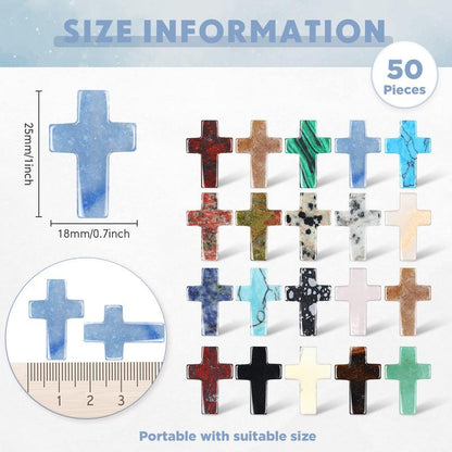 ✨Easter Cross Crystal Stone Natural Crystal Pocket Stone✝️
