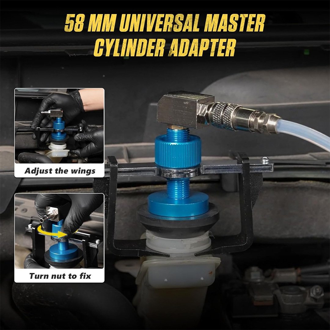🔩 Universal 58mm Master Cylinder Brake Bleeder Adapter Kit