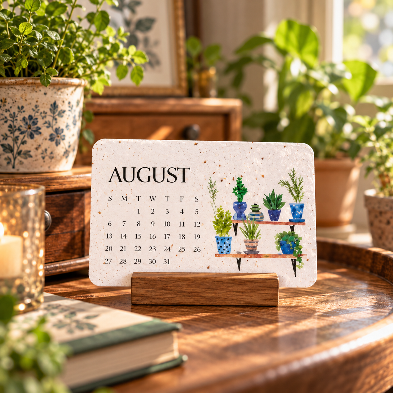 Plantable seed calendar lifestyle detail
