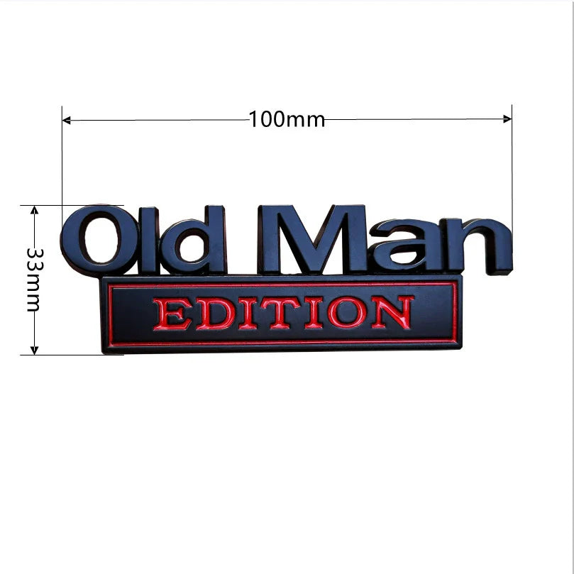FUCK IT Edition Emblem/Old Man Edition Car Emblem(2pcs)