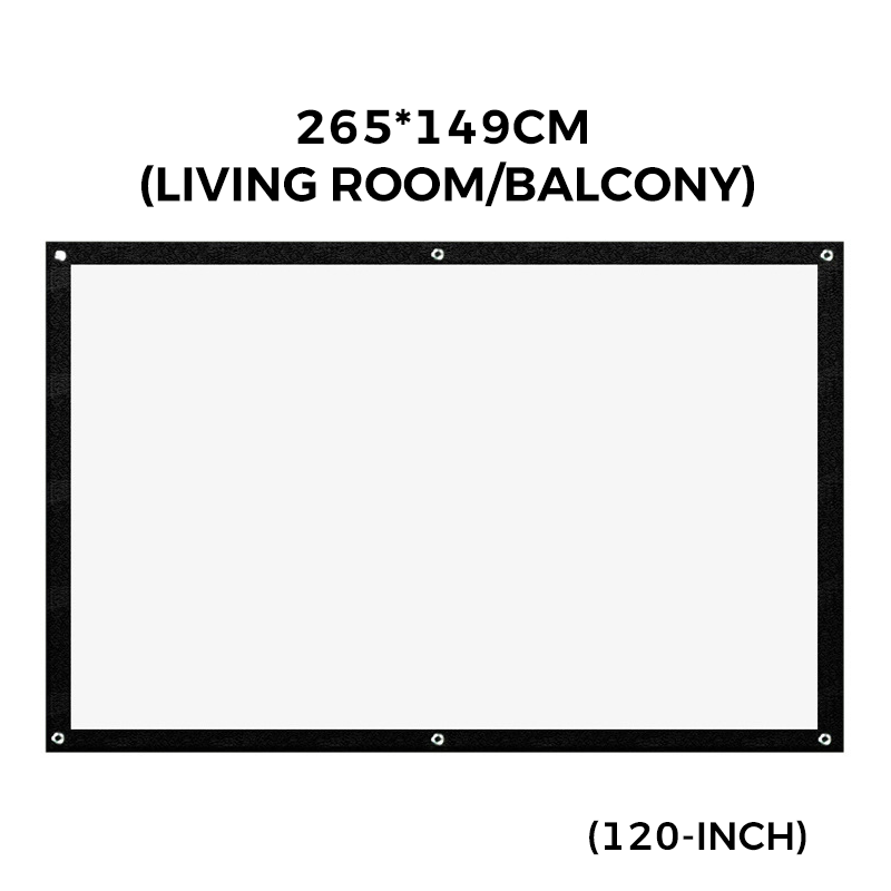 High Definition Projection Screen - 120-inch Diagonal with Matte White Surface for Crystal Clear Home Cinema Experience 🎬🌟