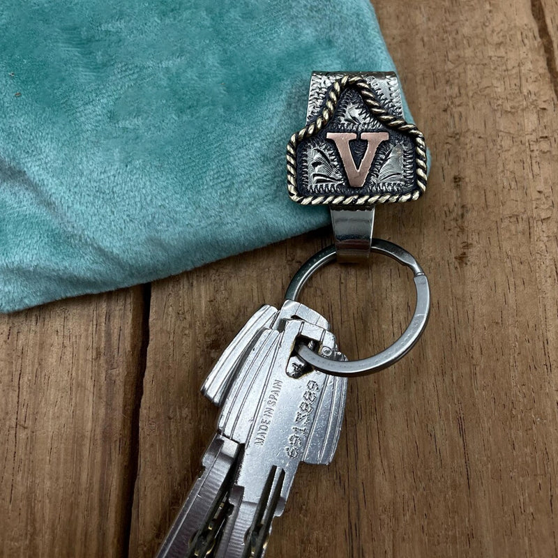 Western A–Z Initial Keychain