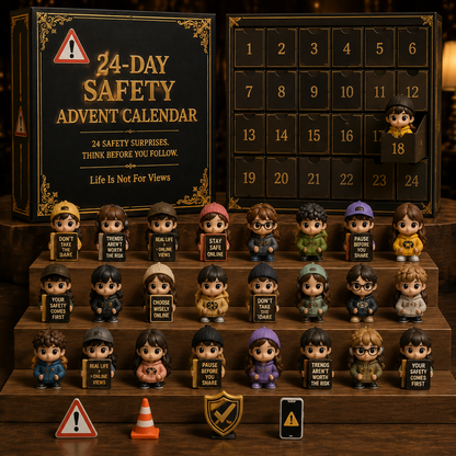 CHRISTMAS KICKOFF 49% OFF - 2026 Days of Safety Blind Box - 24‑Day Festive Countdown, Online Safety Themed Collectible Miniatures Blind Box - Gift For Kids & Teens