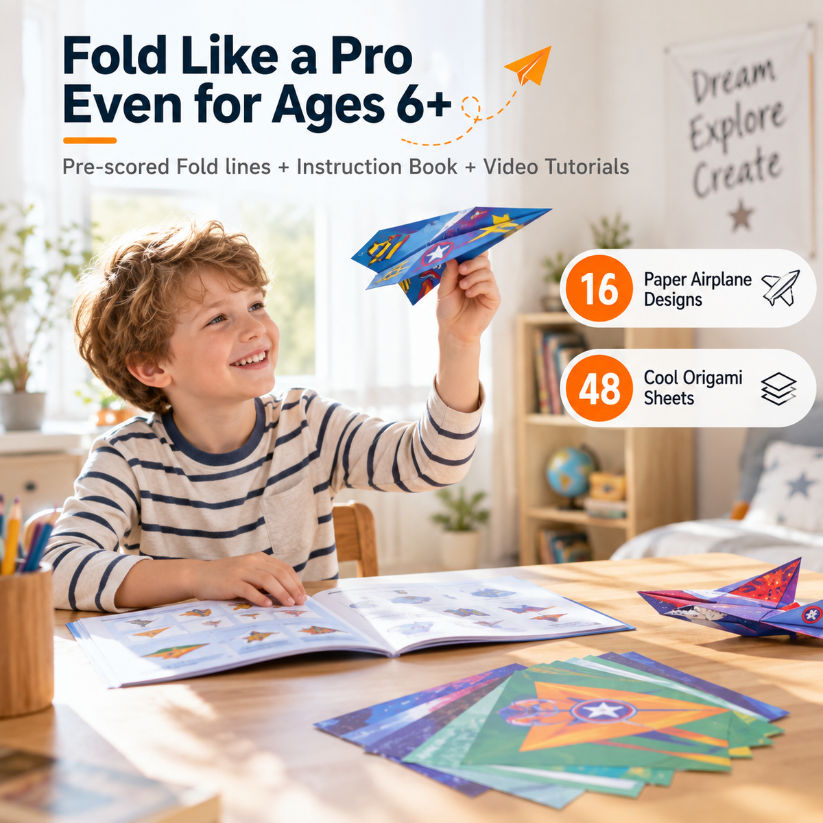 ⏰Creative DIY Paper Airplane Set For Kids
