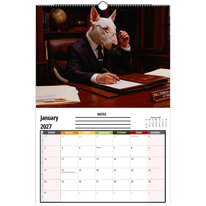 🤣Bull Terriers at Work 2027 Wall Calendar – 12 Months of Professional Puppy Chaos