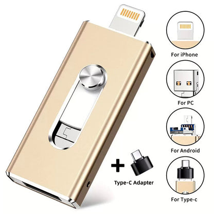 🌟High-capacity 3-in-1 USB flash drive
