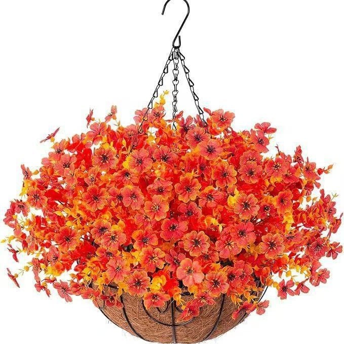 ⚡Hot Sales 49% OFF🔥Artificial hanging plant and flower basket, perfect for spring and summer outdoor decoration