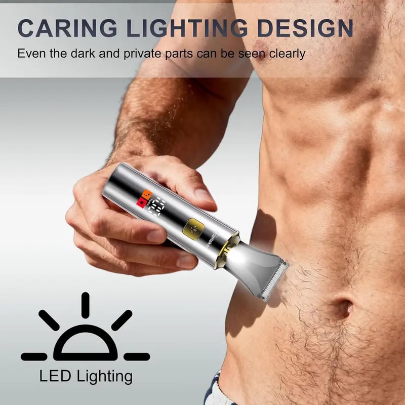 🎁 Men's 4-in-1 Electric Body Grooming Kit | Extendable Back Hair Trimmer