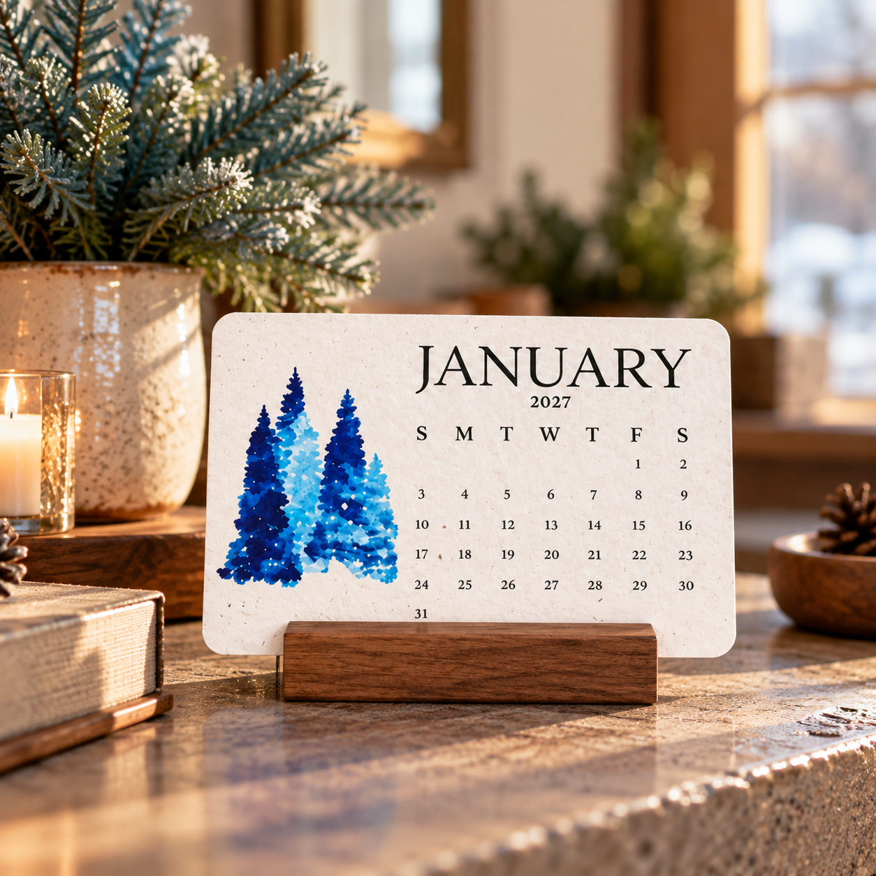 Plantable seed calendar lifestyle detail