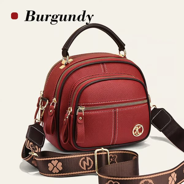 👜Classic Leather Crossbody Bag with Adjustable Strap & Multiple Pockets✨