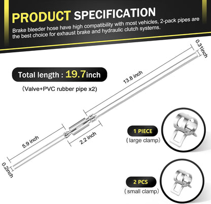 Brake Bleeder Hose One Way Check Valve