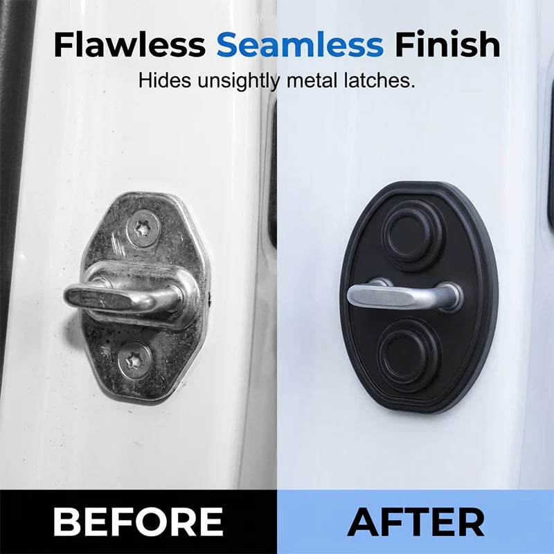 Car Door Lock Cover – Noise-Dampening & Rust-Proof Striker Protector