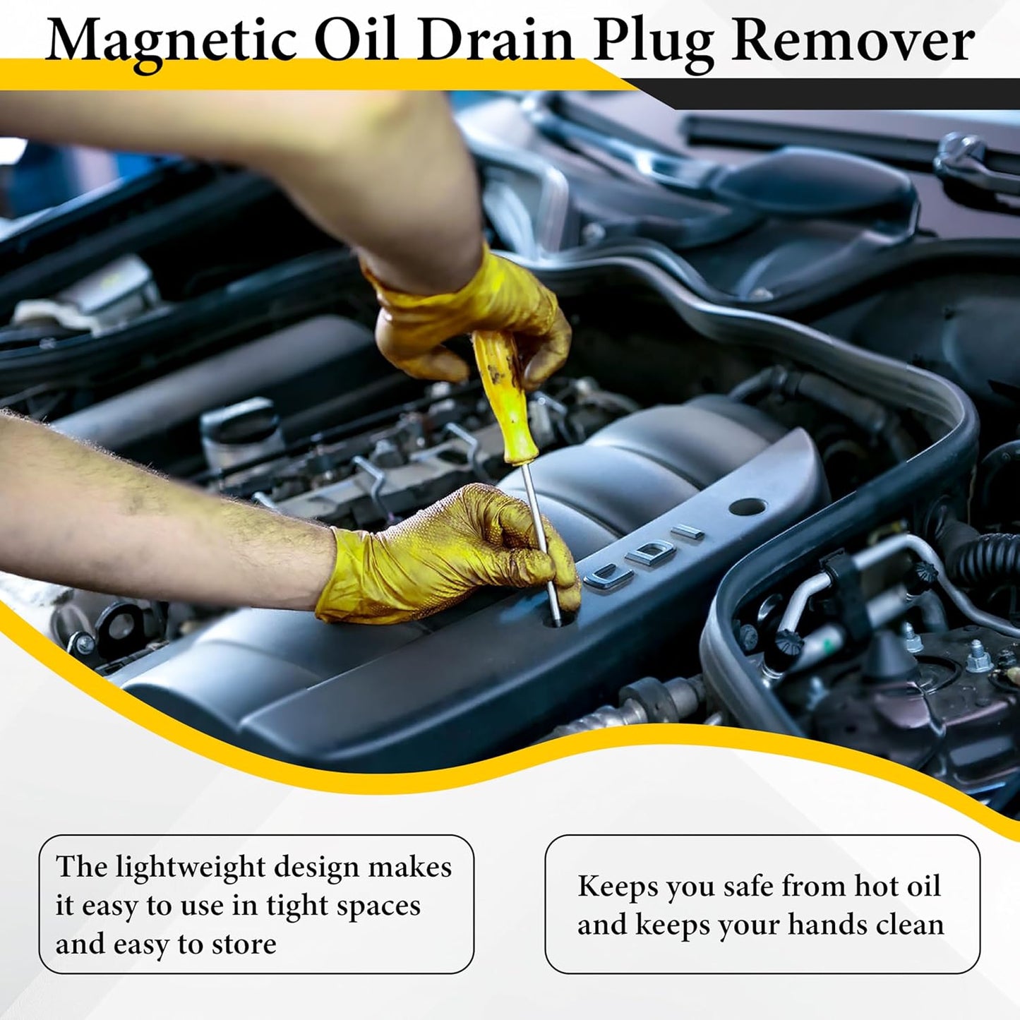 The 14" Magnetic Oil Plug Remover—Never Drop A Hot Plug In Oil Again.