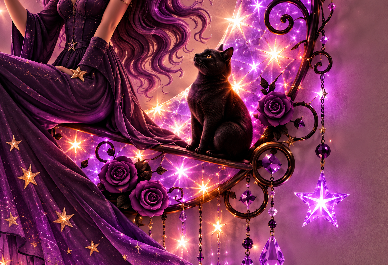 Moon, Stars & Cat