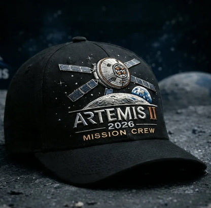 ✨High-end craftsmanship in hand embroidery-🌕Artemis II Lunar Mission Commemorative Cap
