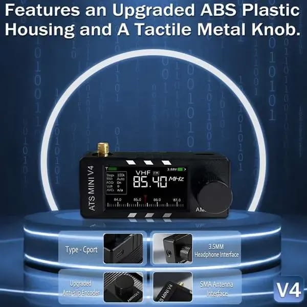 📻Upgraded ATS Mini V4 Si4732 All Band DSP Radio Receiver