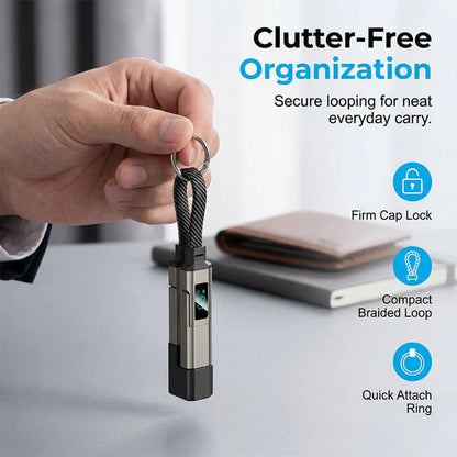 🔥HOT SALE 49% OFF🔥4-in-1 Digital Display Keychain Charging Cable