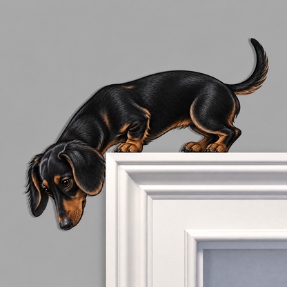 Wooden Dachshund Door Topper
