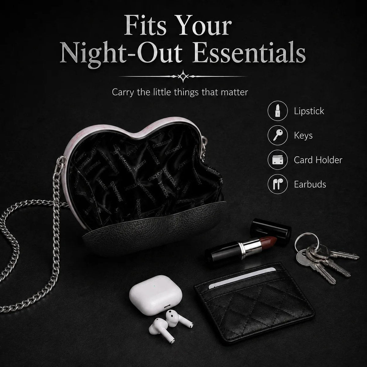 🖤👁 Gothic Heart Eye Statement Crossbody Bag