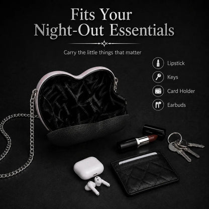 🖤👁 Gothic Heart Eye Statement Crossbody Bag