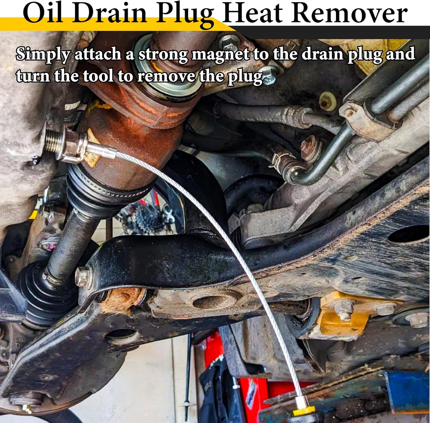 The 14" Magnetic Oil Plug Remover—Never Drop A Hot Plug In Oil Again.