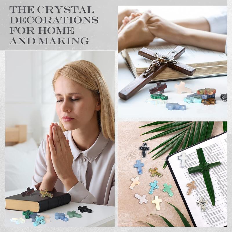 ✨Easter Cross Crystal Stone Natural Crystal Pocket Stone✝️
