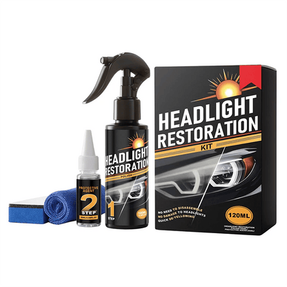 🥳2026 HOT SALE🥳🔧 Buy 2 Get 1 Free ! Headlight Restorer Kit – 2 steps, no disassembly. Removes yellow haze, restores clarity. Long‐lasting UV shield. 🚗✨