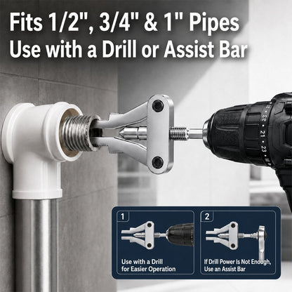 🛠️ Broken Pipe Thread Extractor | Fast Drill-Powered Broken Fitting Removal Tool