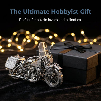 🔥Last Day 49% OFF - Silver Motorcycle 3D Metal Assembly Puzzle