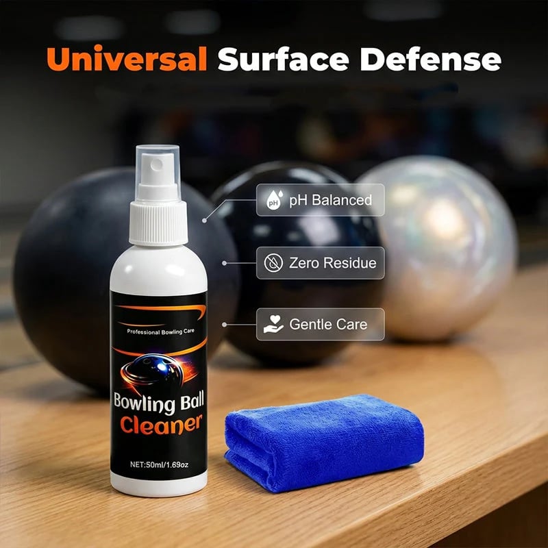 🥳2026 HOT SALE🥳💞50K+ SOLD!🎳💪 49% OFF! Pro-Grade Bowling Ball Cleaner – Instantly removes lane oil. Includes premium towel. Keeps your ball performing like new! ✨