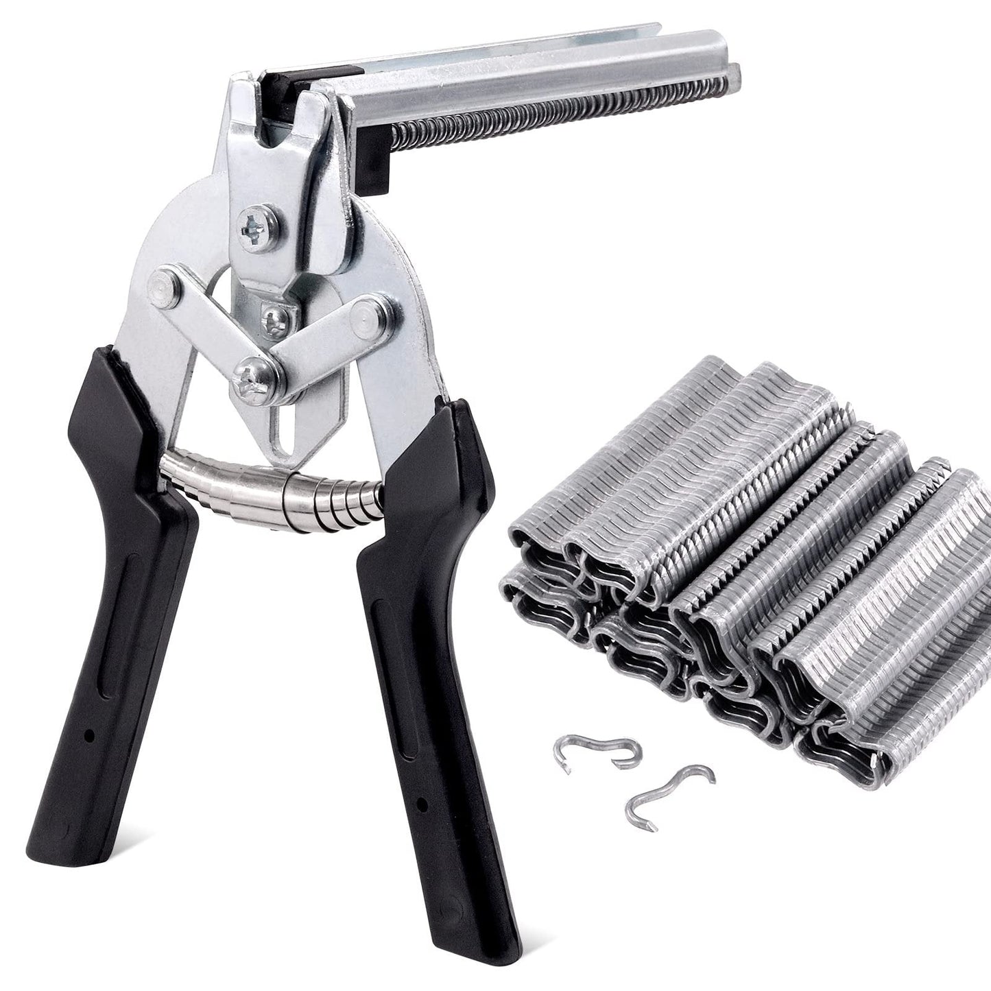 M-Type Hog Ring Pliers Kit – Semi-Automatic Spring-Loaded Fence & Cage Repair Tool