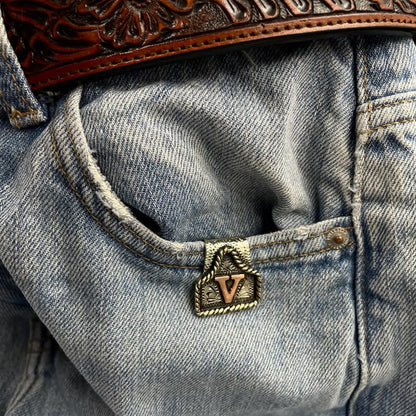 Western A–Z Initial Keychain