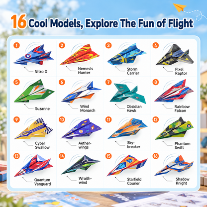 ⏰Creative DIY Paper Airplane Set For Kids