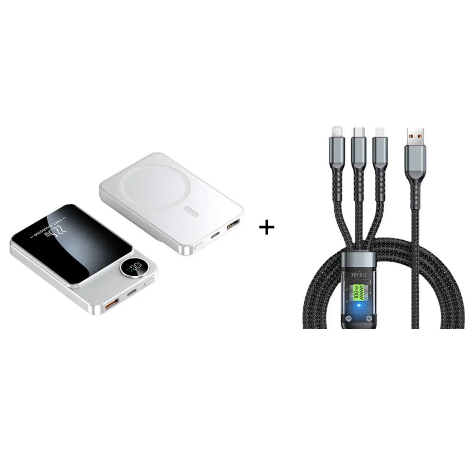 🔋✨Professional Magnetic Charger for Travelers & Professionals 🧲| 22.5W Wired & 15W Wireless💥