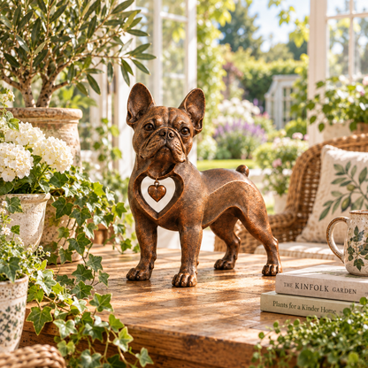 ⭐Heritage Charm French Bulldog Sculpture – Vintage Iron Frenchie Accent for Timeless Interiors