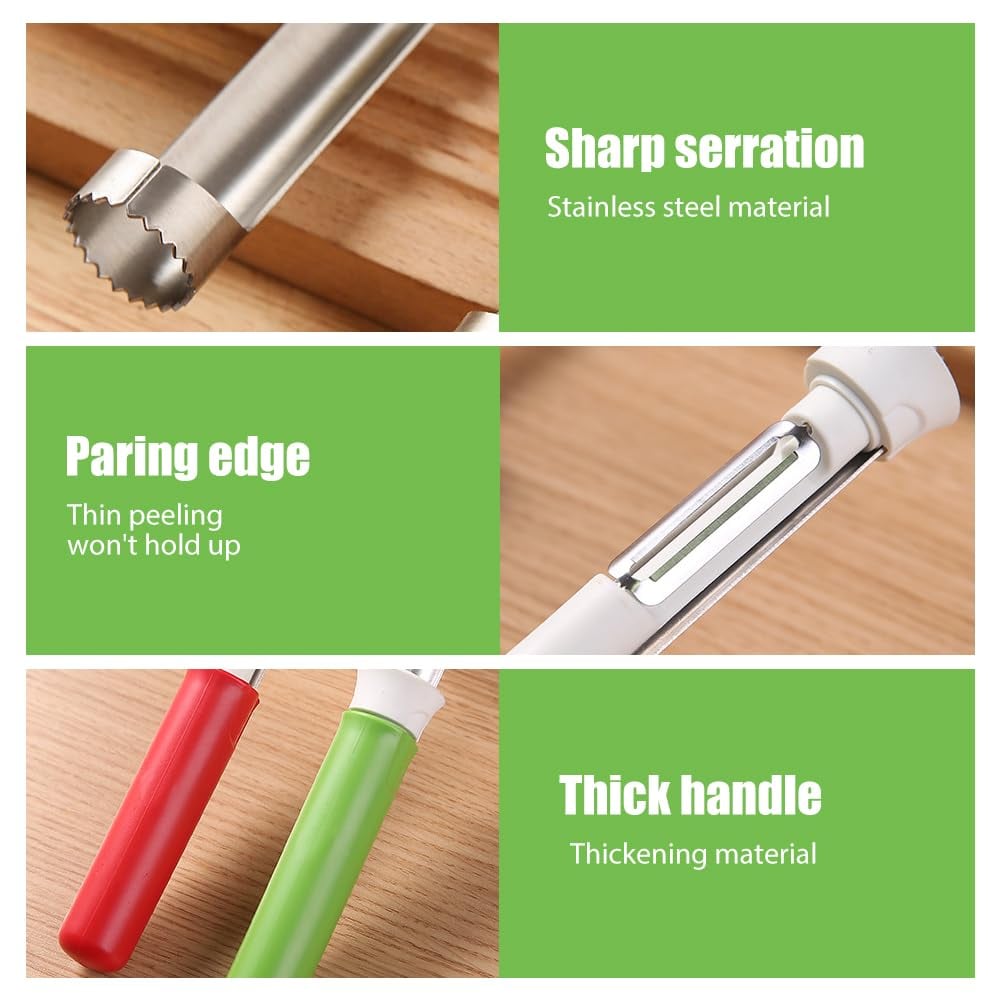 2-in-1 Stainless Steel Fruit Corer & Vegetable Peeler