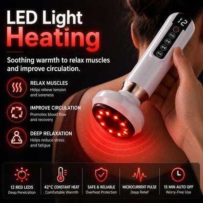 Electric Cupping Massager – LED Light Heating Vacuum Suction Gua Sha Tool