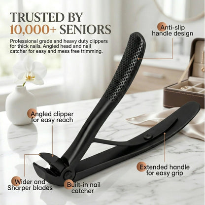 Nail Clipper for Seniors, Wide Jaw Long Handle Clipper for Thick Nails