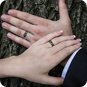 💕 Sun, Moon, and Stars Anxiety Relief Spinner Ring for Couples