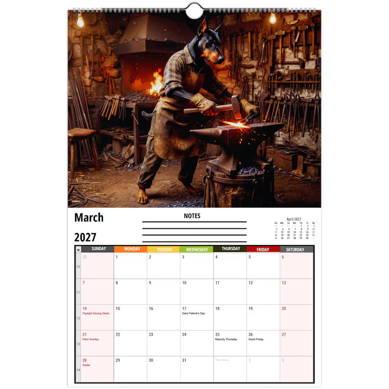 🤣Bull Terriers at Work 2027 Wall Calendar – 12 Months of Professional Puppy Chaos