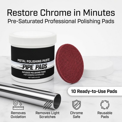 MirrorFinish Pads Remove scratches and oxidation.