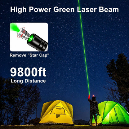 ✨9800ft High Power Green Laser Pointer✨Rechargeable Green Laser Pointer High Power