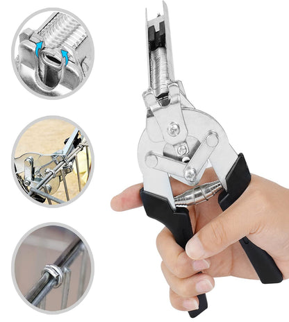 M-Type Hog Ring Pliers Kit – Semi-Automatic Spring-Loaded Fence & Cage Repair Tool