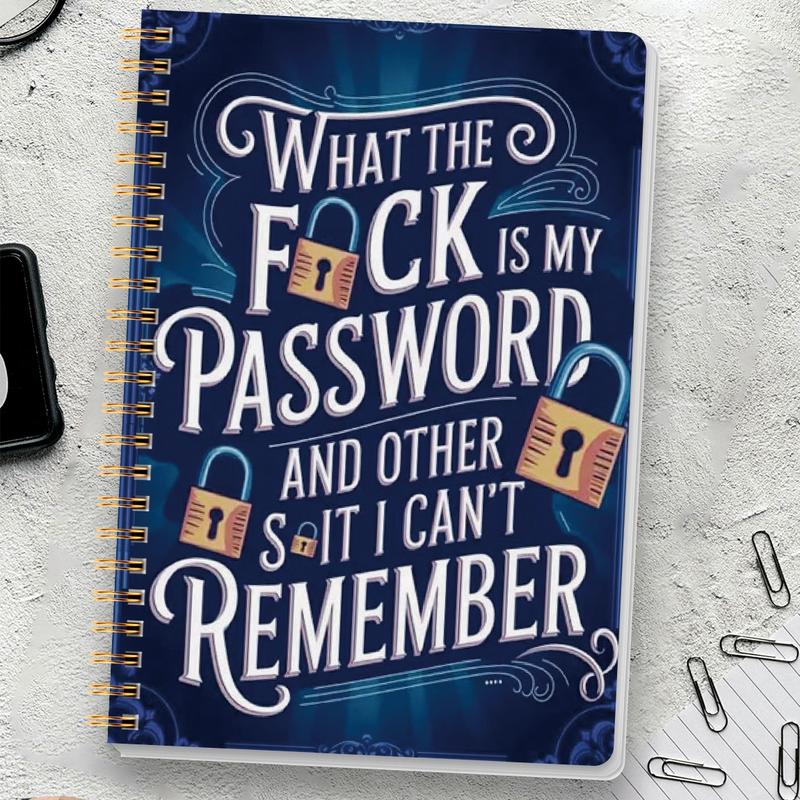 📅 Funny Password Notebook- Spiral Bound