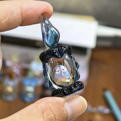 Ghost in Candle Handmade Glass Figurine 👻🕯️