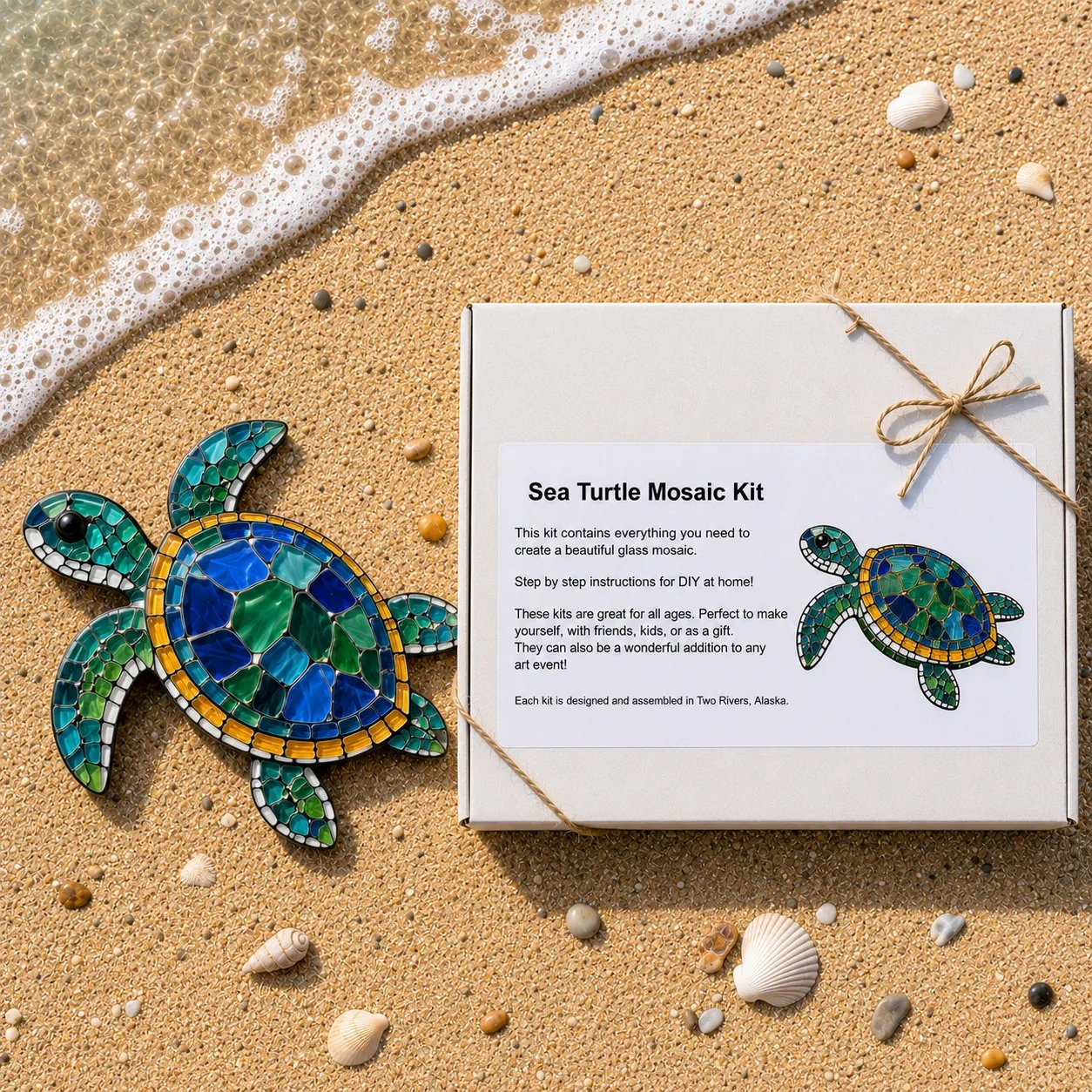 💙🌊 Octopus Mosaic Kit | Beginner-Friendly DIY Glass Craft with Step-by-Step Instructions