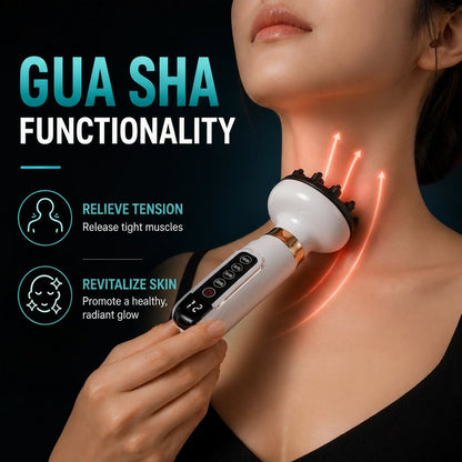 Electric Cupping Massager – LED Light Heating Vacuum Suction Gua Sha Tool