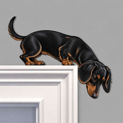 Wooden Dachshund Door Topper